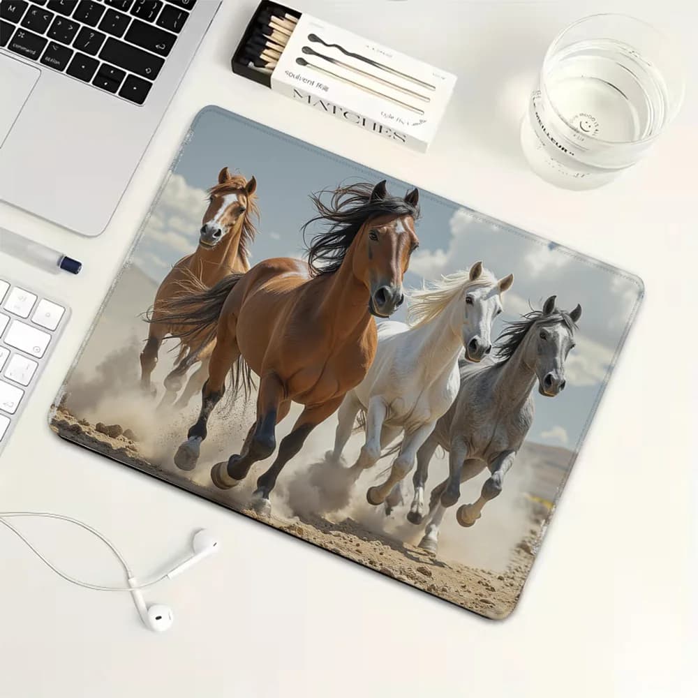 Tappetino per mouse da gaming in gomma con motivo di animali da corsa, tappetino per tastiera meccanica, accessori per PC, tappetino da scrivania per PC