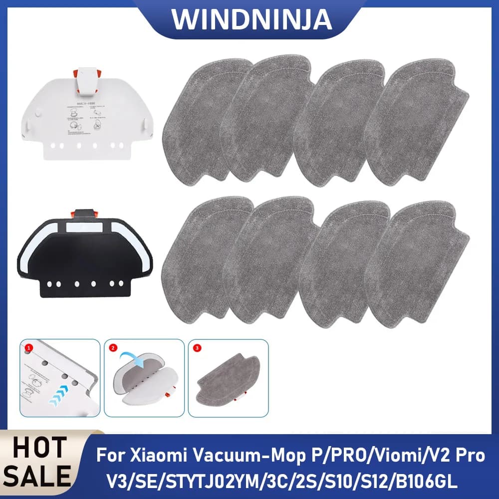 Mop Rags Bracket for Xiaomi Vacuum-Mop P/PRO/Viomi V2 Pro/V3/SE/STYTJ02YM/3C/2S/S10/S12/B106GL Replacement Mop Cloths Holder