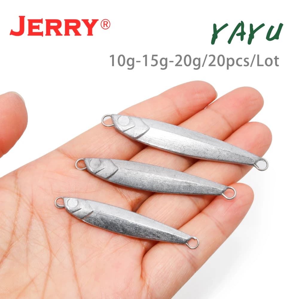 Jerry Yayu 10g15g20g Unpainted Metal Cast Jig Spoon Artificial Bait Shore Casting Jigging Fish Sea Bass Fishing Lure