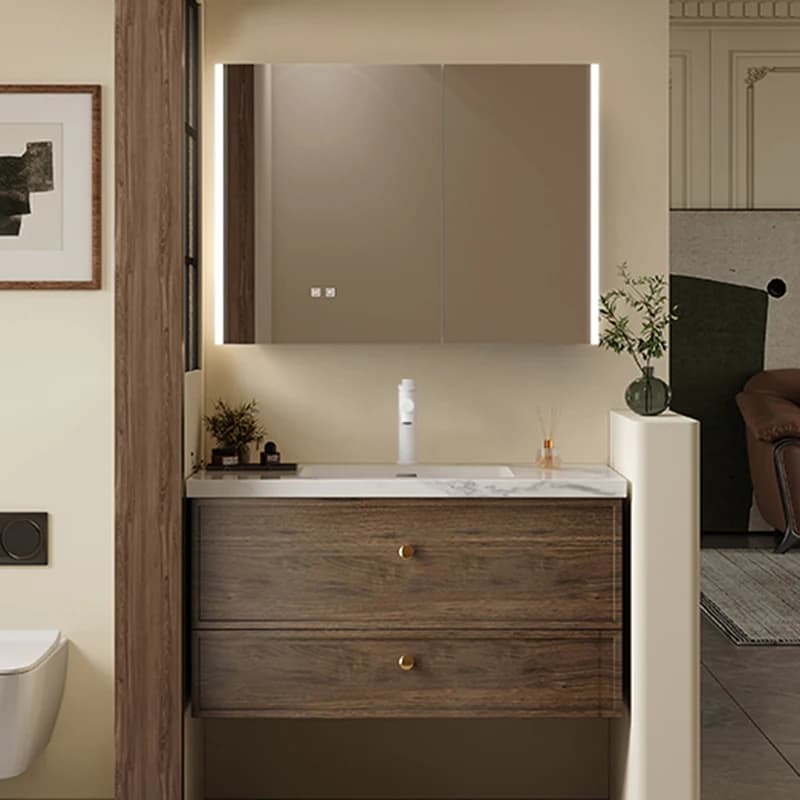 Vetrina per WC Armadietto da bagno Divisori angolari Cassetti di carta Armadietto da bagno Salvaspazio Gabinete in legno Mobili per la casa