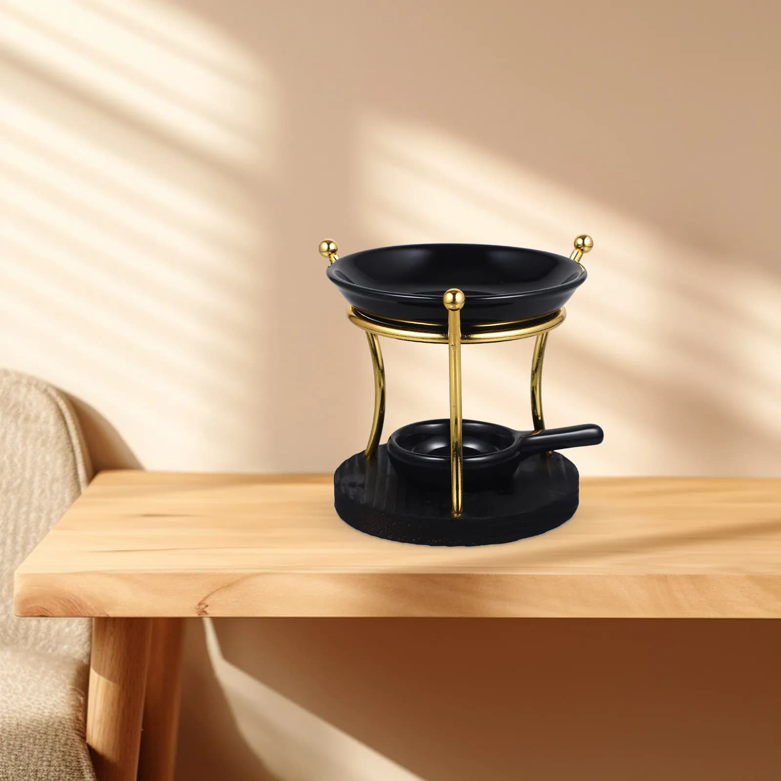 Ceramic Essential Oil Burner Wood Aroma Diffuser Tealight Wax Melter for Home Decor Wedding Gift