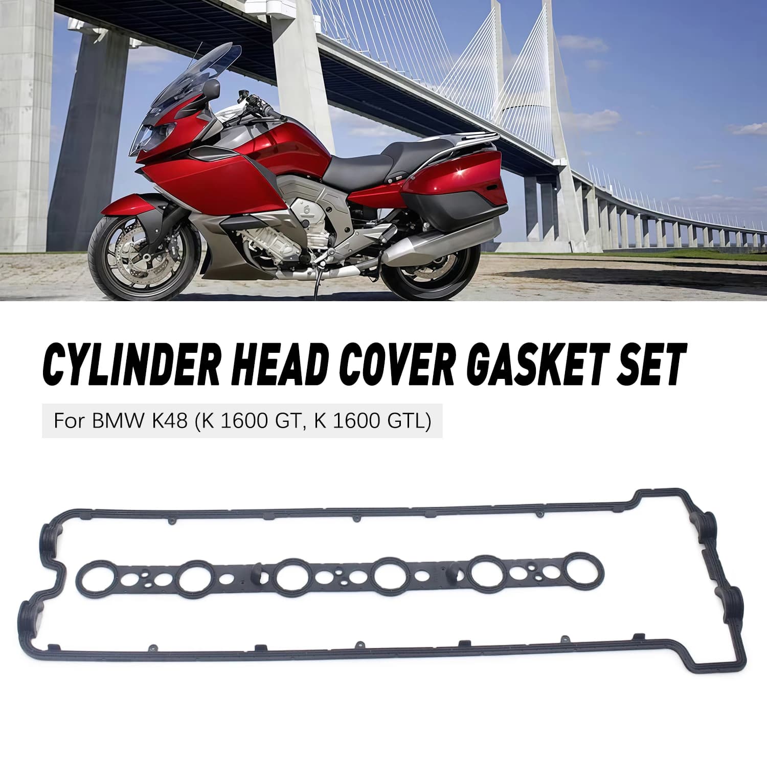 Cylinder Head Cover Gasket Seal Motorcycle Engine Accessories For BMW K48 K61 A40 K 1600 GT K 1600 GTL Bagger 11127728760