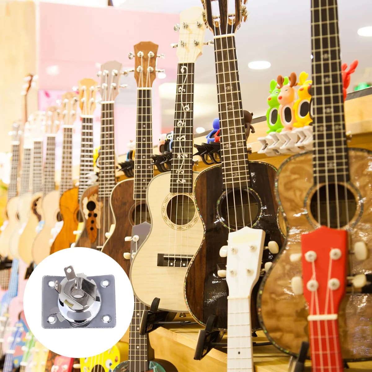 3 set electric guitar input plate fitting durable metal reliable accessories for electronic guitar parts