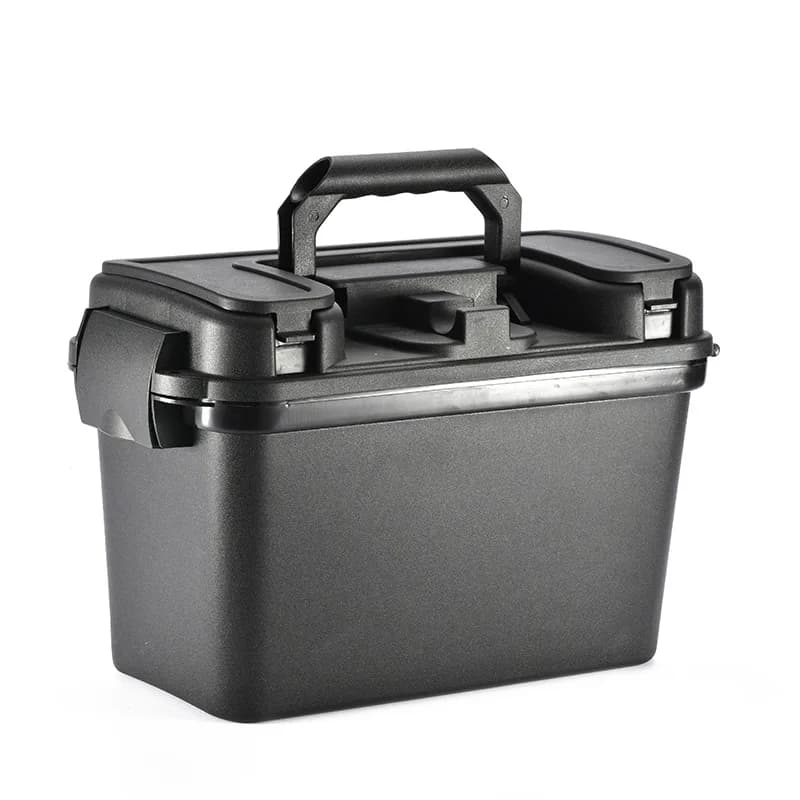 Scatola per munizioni in plastica Contenitore per munizioni in stile militare Lattina per munizioni leggera ad alta resistenza Custodia per accessori Custodia per proiettili tattici