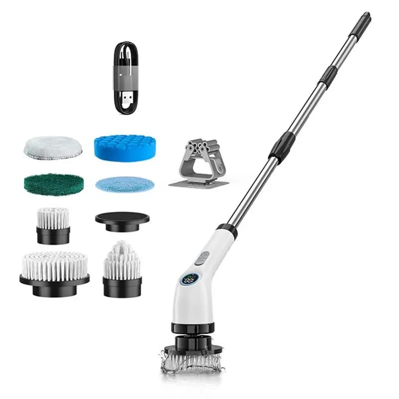 AUAU-Electric Spin Scrubber Brush for wireless cleaning, shower cleaning brush with 7 replaceable heads, Power Scrubber