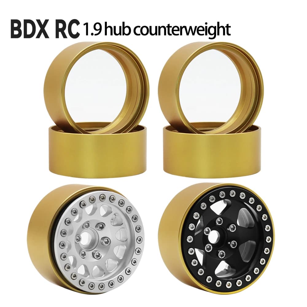 92g/1 pz brass 1.9 inch Beadlock brass rim counterweights for 1/10 RC Crawler Car Axial SCX10 II 90046 TRX4 TRX6
