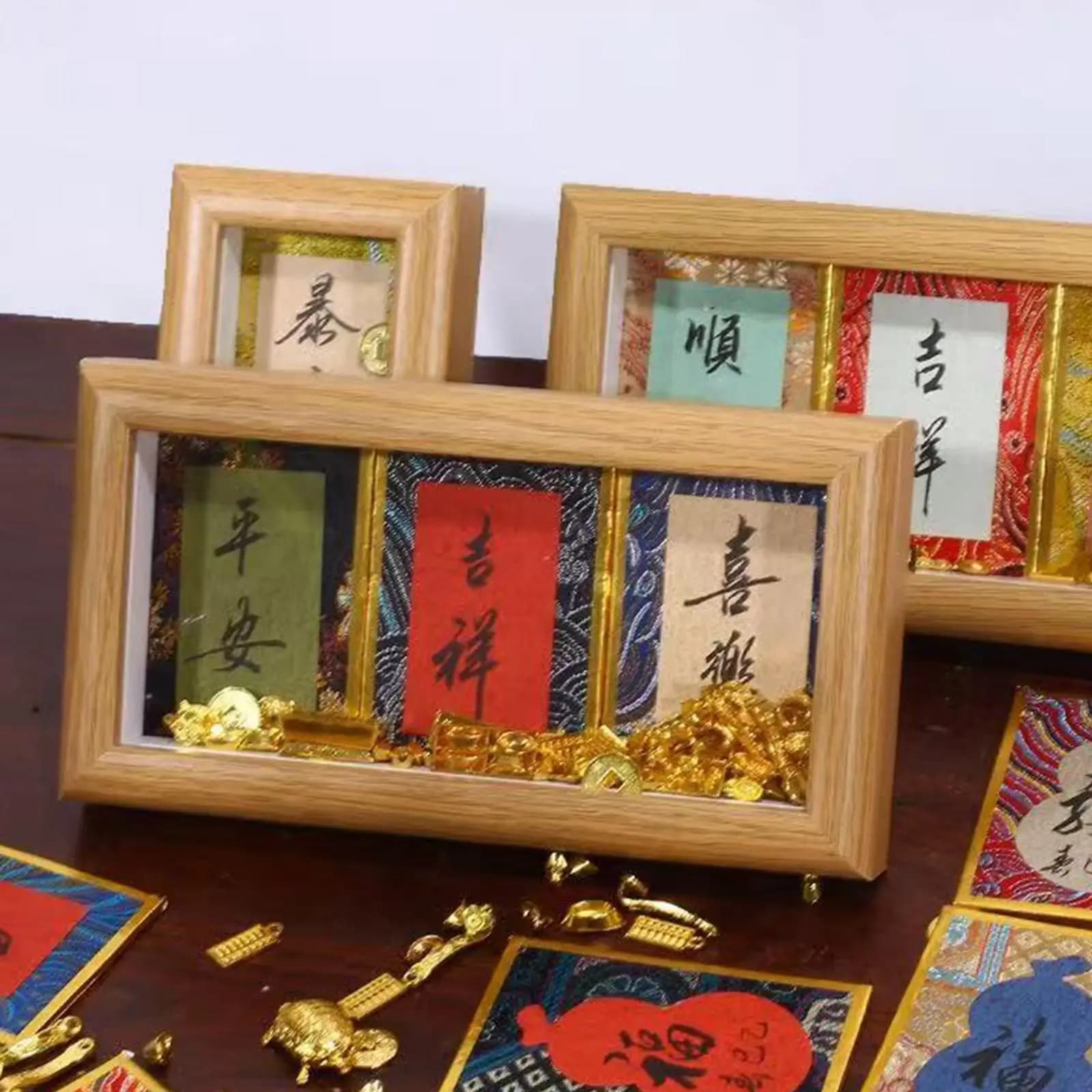Picture Frame Portable Decorative Versatile Birthday Gift Calligraphy Card Display Stand Card Display Frame for Office Bookshelf