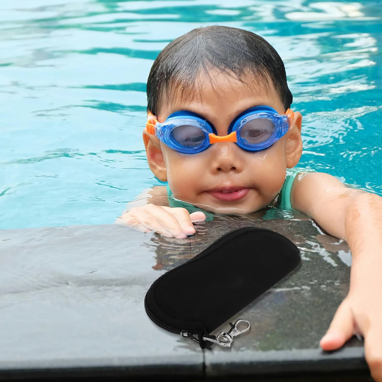 Custodia Protettiva per Occhiali da Nuoto, Occhiali da Sole, Occhiali da Sci, Occhiali da Immersione, Occhiali Sportivi da Moto, Impermeabile, Leggera, da Viaggio