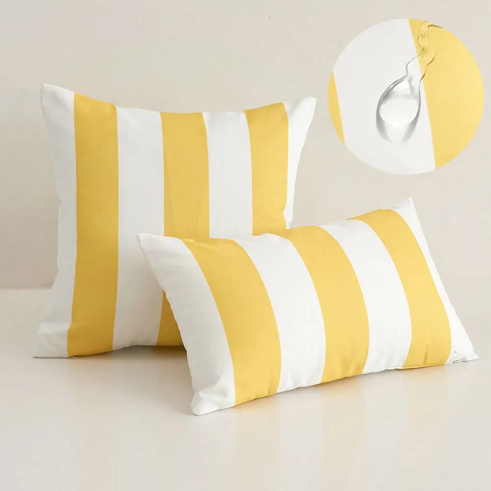 Fodera per cuscino impermeabile da esterno, decorativa a righe estiva per divano, soggiorno, 45x45 30x50