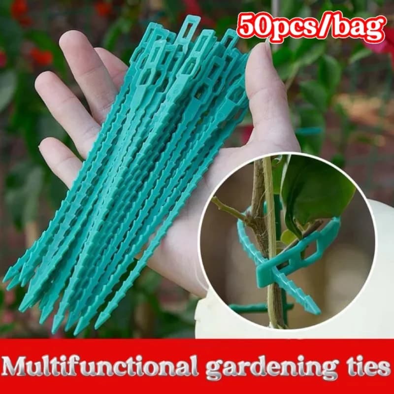 Fascette Riutilizzabili per Giardino, Supporto per Piante Rampicanti, Alberi e Arbusti, Chiusura a Zip Regolabile in Nylon, Organizzatore per Cavi