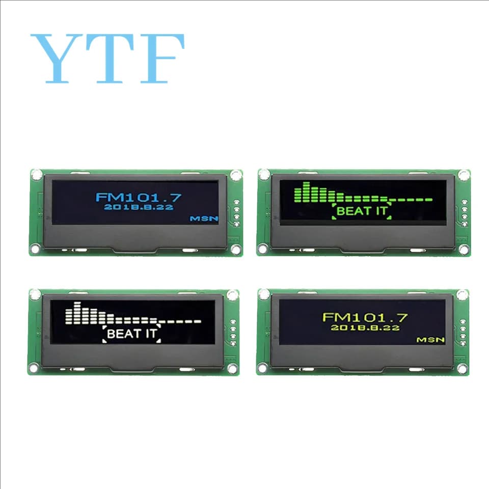 Schermo OLED bianco/giallo/blu/verde 4P IIC da 2,23 pollici con modulo scheda adattatore SSD1305 Drive IC 128*32 interfaccia IIC per arduino
