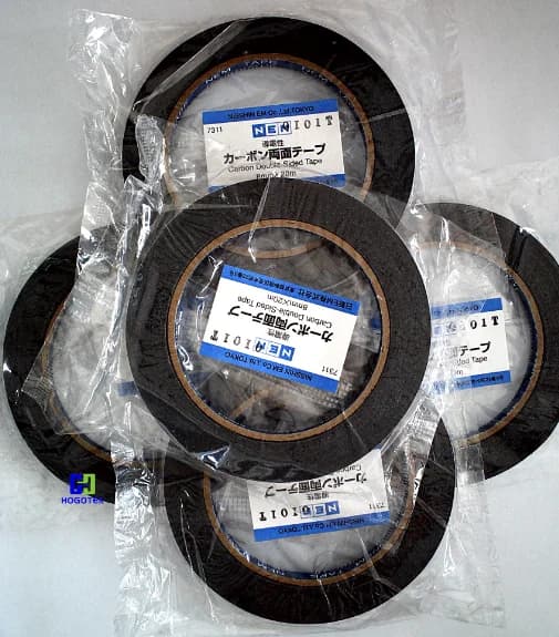Nastro conduttivo al carbonio SEM Microscopio elettronico Nastro conduttivo al carbonio bifacciale NEM 8 mm * 20 m