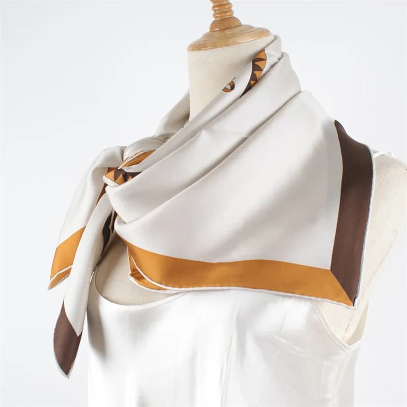 Sciarpa in seta di gelso al 100% Fazzoletto da collo quadrato 90 Sciarpa in seta Foulard Cape Hit Color Design