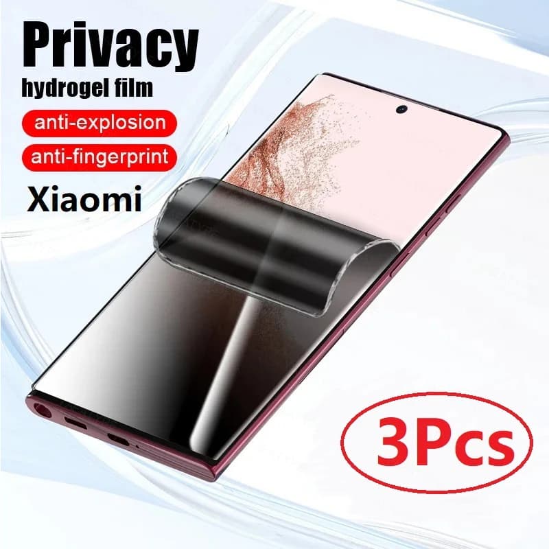 3 pezzi privacy idrogel pellicola morbida per Xiaomi Redmi Note 10 11 10S 11S 10A 10C 9 Pro 9S 9T 9A 9C protezione schermo
