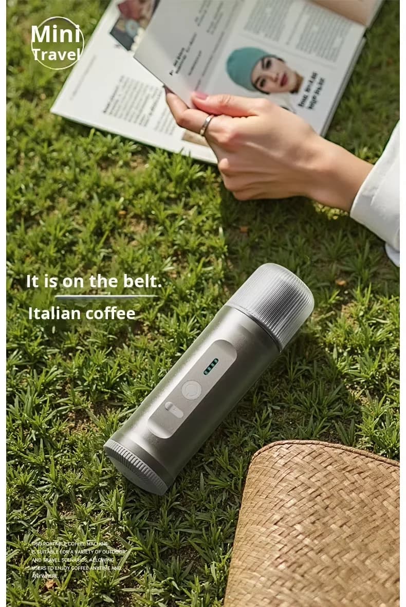 2026 new 3-minute fast self-heating portable espresso machine, 7500mAh battery-powered 20-bar pressure travel coffee machine,