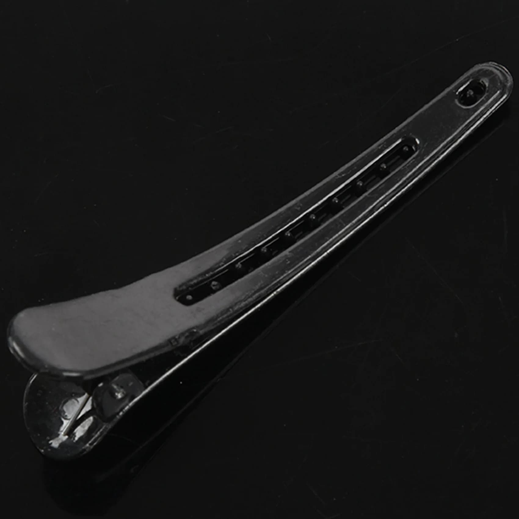 20 Pcs Black Plastic Single Prong DIY Hairstyle Alligator Hair Clip 3.1 Inch Long