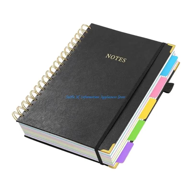 Twin Coil Binding Notebook PU Leather Business Notepads Light Weight Journal