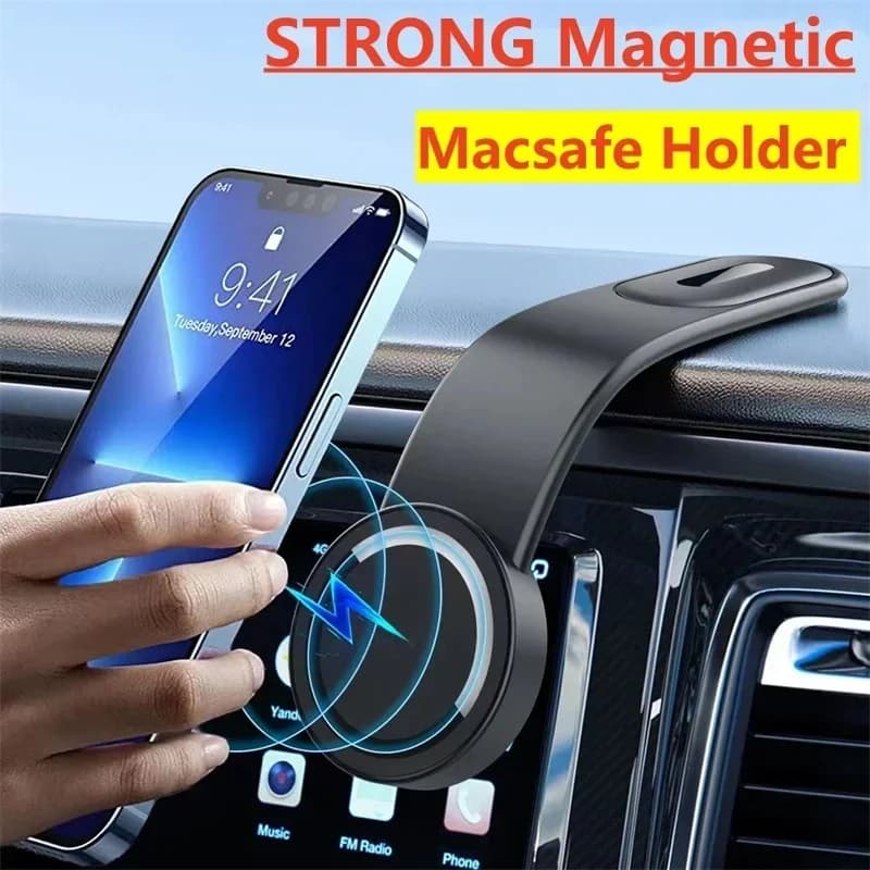 Magnetic Car Phone Holder Magnetic Car Bracket Holder Mobile Car Dashboard Support For Macsafe iPhone 15 14 13 12 Pro Max