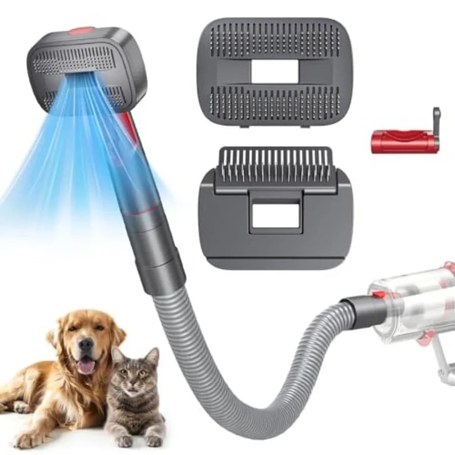 Pet Dog Grooming Attachment Kit Compatible with Dyson V7 V8 V10 V11 V12 V15 Vacuums Not for V6,Dog Deshedding Brush Attachment