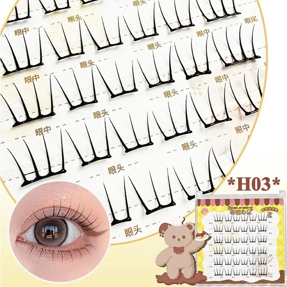 Extension Kit Finte 6 File Natural Effect 3D Volume, Voluminous Locks, Eye Makeup Tools, Personal Care