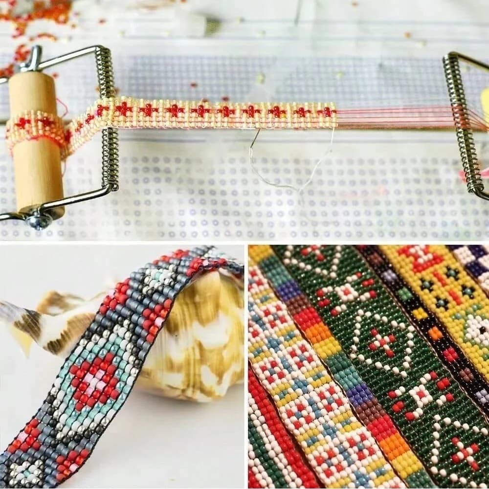 Metal Bead Loom Kit Weaving Beading Loom for Jewelry Bracelet DIY Knitting Machine Handmade Beads Knitting Tool