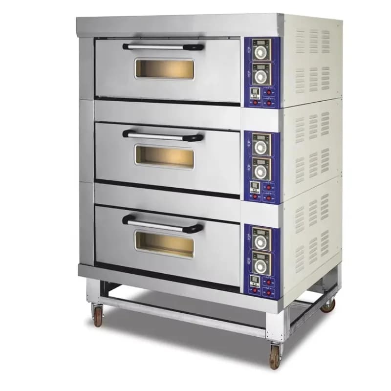Stone Deck Oven Commercial Pizza Bakery Oven Gas Fired Multi-deck Baking Equipment for Bread Artisan Pastry Kitchen OME