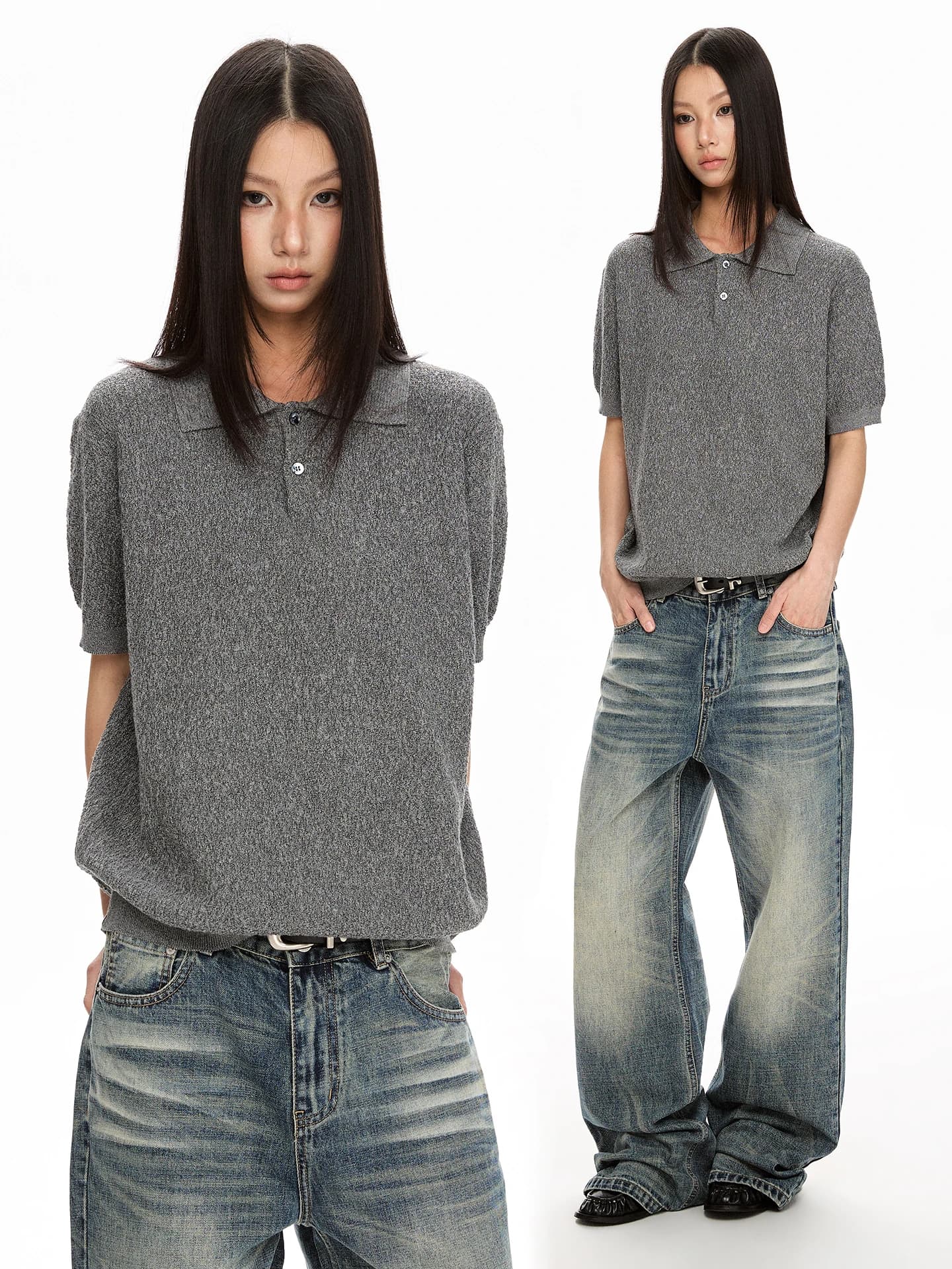 VATTY American Casual High Intelligence Knitted T-shirt Women Simple Old Money Style Commuting Versatile Texture Short S...