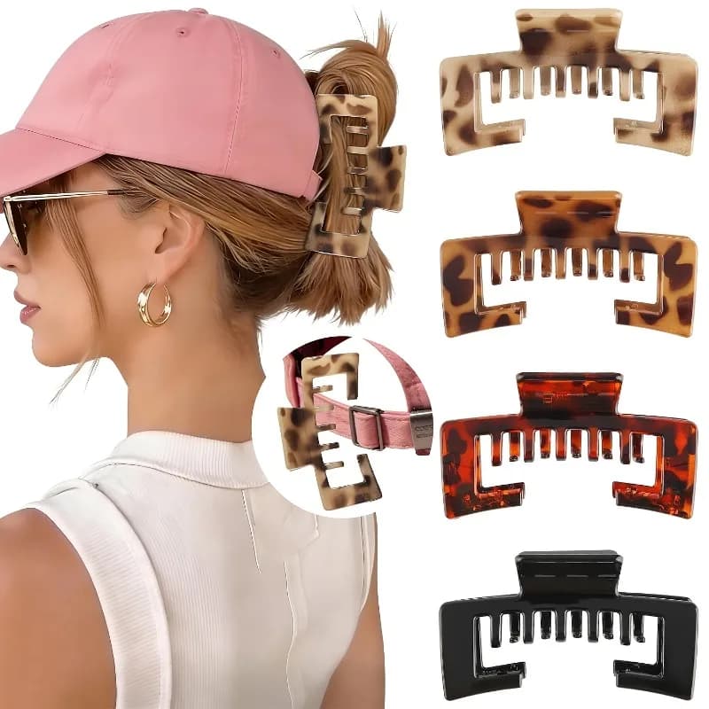 Set di 2 fermagli per capelli da baseball da donna, design speciale per fissare saldamente i coda di cavallo per cappelli da baseball e cappelli da camionista