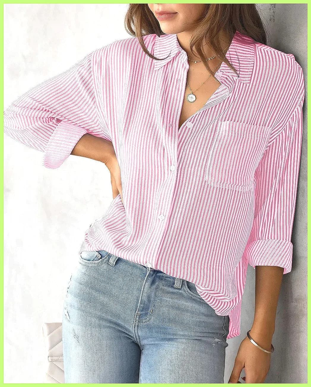 New Oversize Shirt in Cotton 2025 Rows, Elegant Casual Blouse with Collection and Long Sleeves for Women