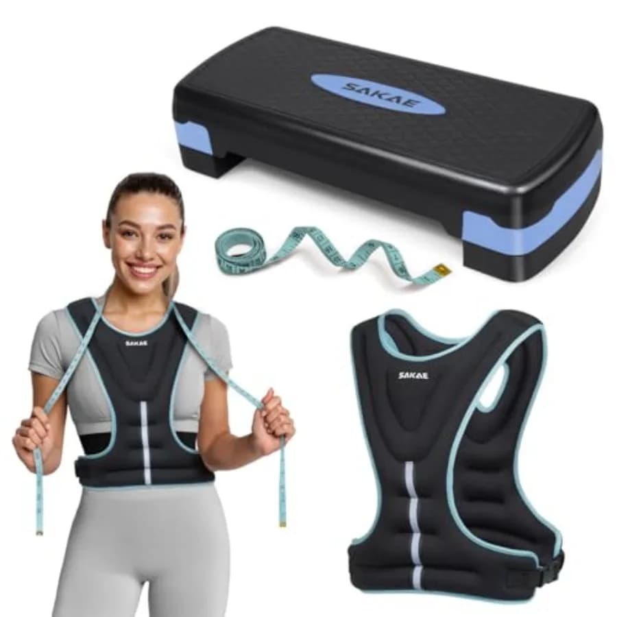 Set Aerobic Stepper Adjustable in Height with Manubri, Kettlebell, Lifestyle, Weights for ankles or vests Zavorrato for Training and Physical Exercise