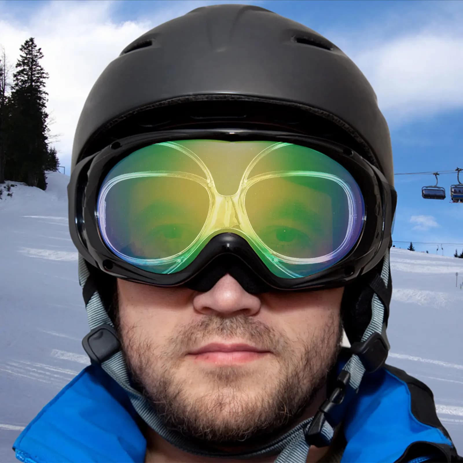 1Pcs Myopic Goggles Adapter Ski Sports Protective Frame Skiing Glasses Stabilizer Glasses Holder Compatible for Snowboard