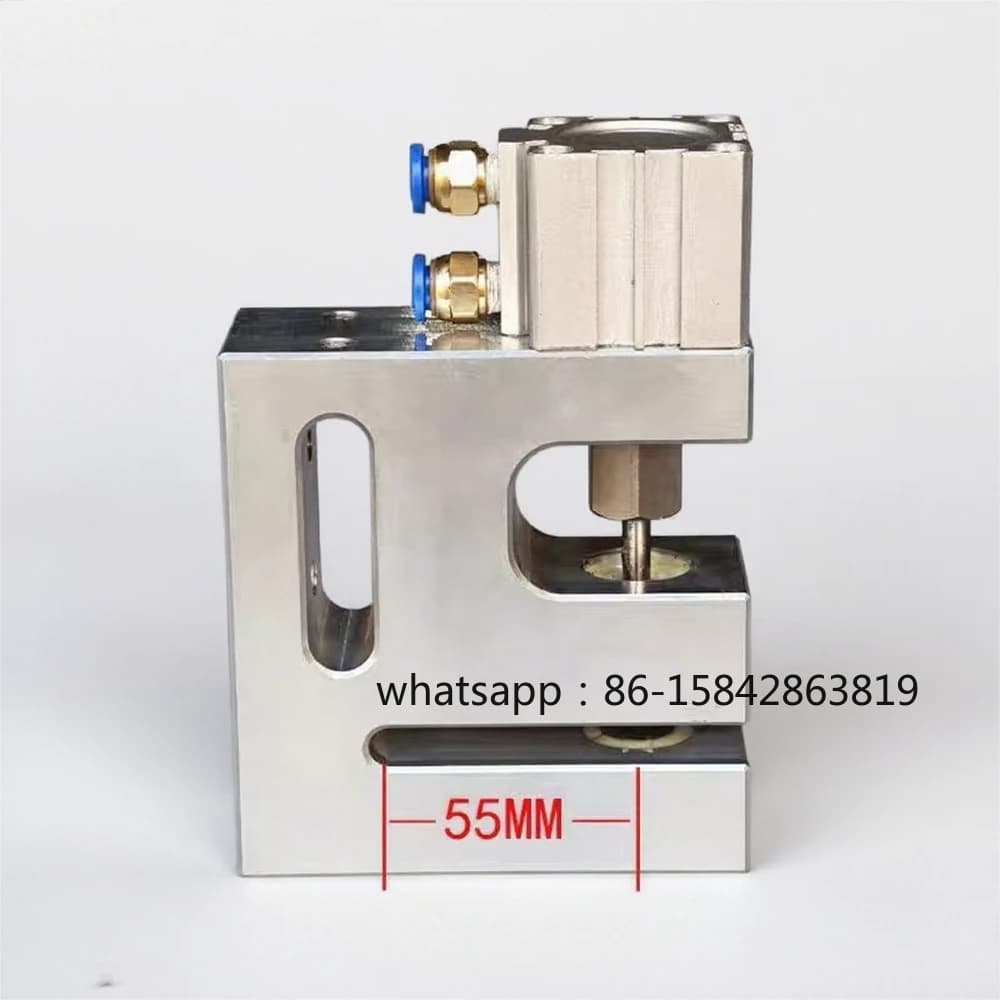 Perforatore pneumatico serie Depth 55mm per macchina per la produzione di sacchetti, perforazione di fori rotondi, adatto per materiali PVC/PO/OPP/PE/CPE/PPE