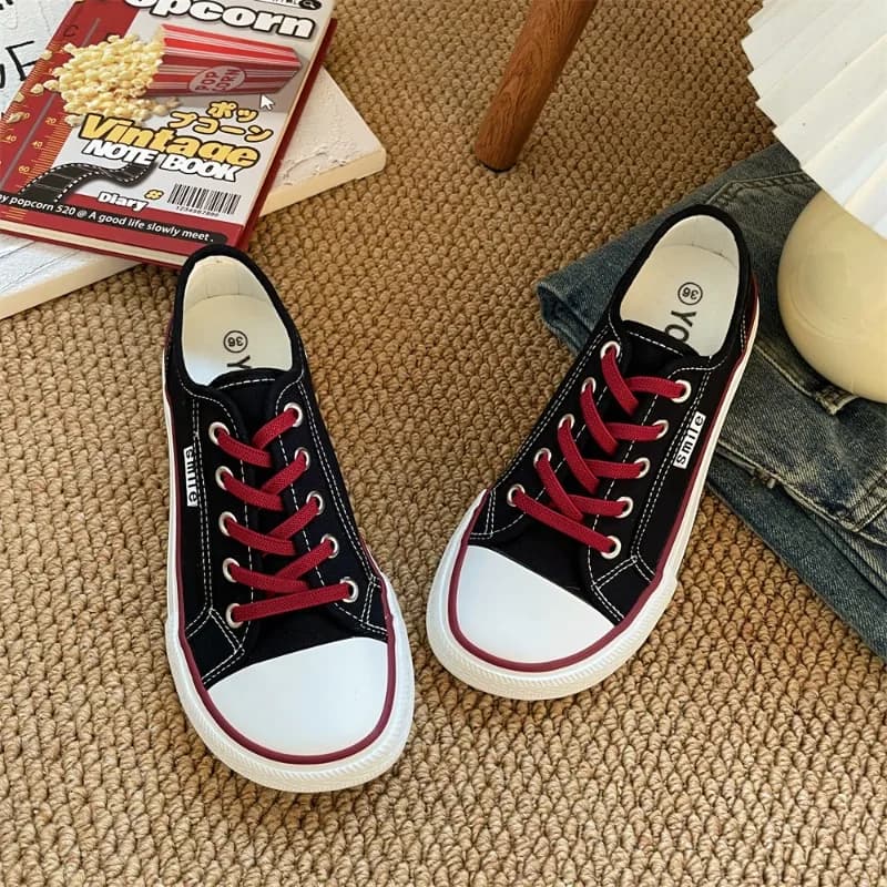 2026 New Spring Summer High Top Canvas Shoes Women Breathable Casual Sports Shoes Students Thick Bottom Sneakers Skateboard Gift