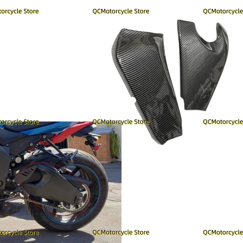 Copertura laterale della carenatura della protezione della catena del bilanciere del motociclo adatta per Kawasaki ZX6R ZX-6R 636 2009 2010 2011 2012 2013 2014 2015-2020
