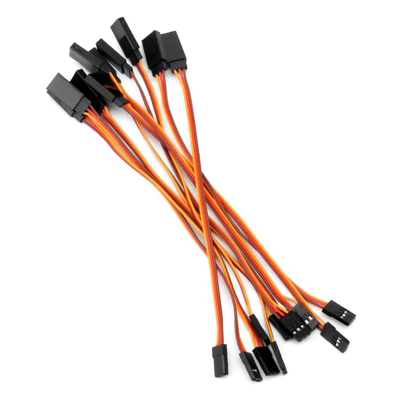 30PCS Placcato Oro JR Servo Cavo Intrecciato 22AWG 150mm 200mm 300mm 500mm Maschio A Femmina Cavo di Prolunga Per RC Elicottero Drone