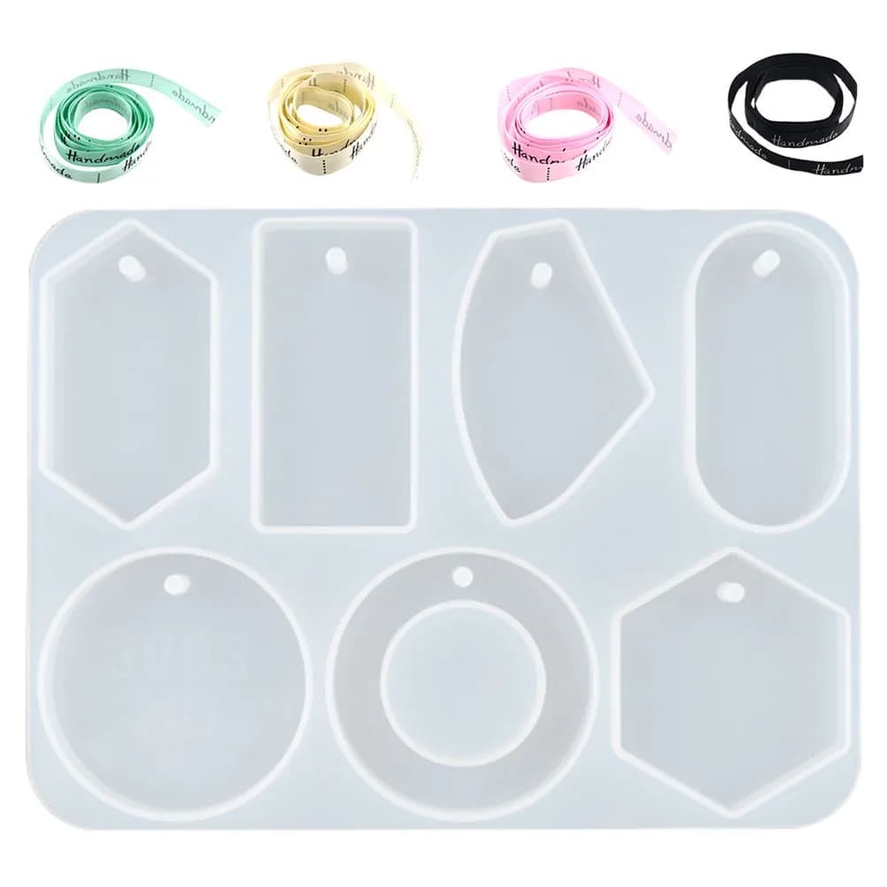 Set Premium di Stampi Flessibili in Silicone per Creazioni Fai-da-Te in Resina Epossidica, Fiocchi di Cera, Portachiavi, Decorazioni per Auto e Artigianato
