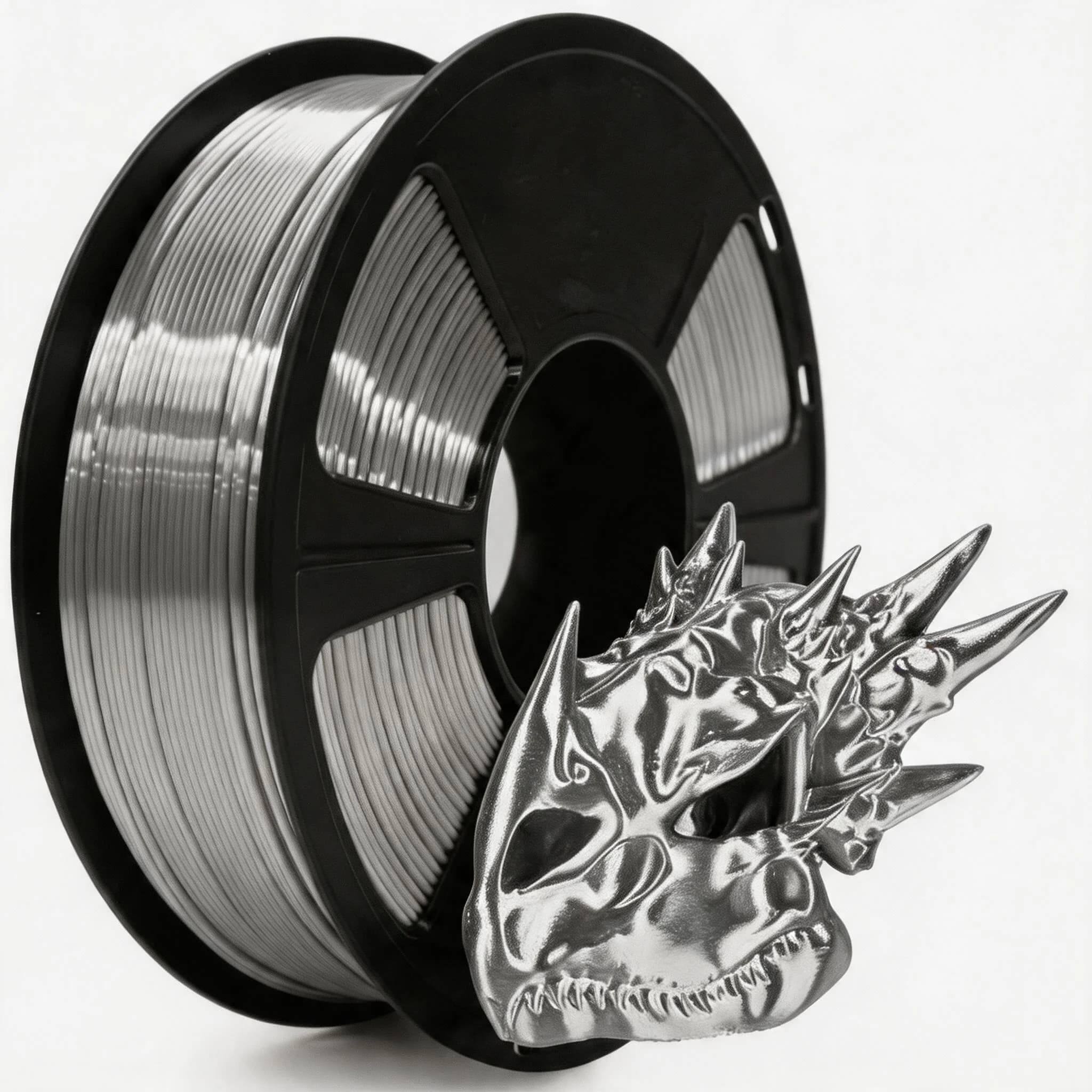Filamento 3D 1.75, Filamento PLA Effetto Seta Lucido con Superficie Liscia e Setosa, Precisione Dimensionale +/- 0.02mm, 250G
