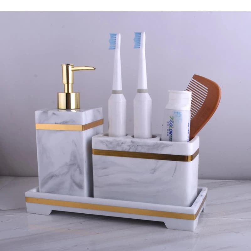 Bottiglie di lozione disinfettante per le mani in resina semplice Porta spazzolino Vassoio Bagno di casa Shampoo Doccia Bottiglia di gel Accessori