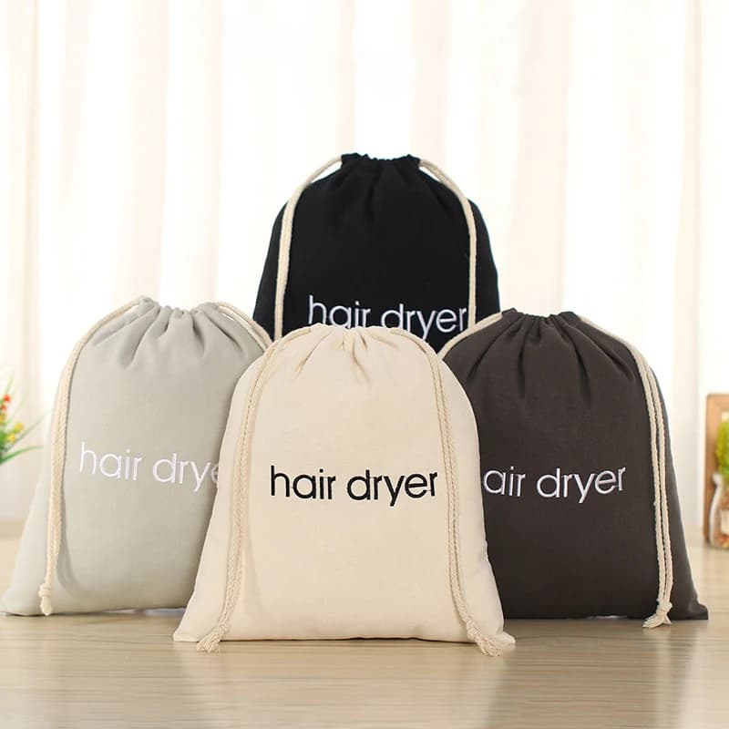 Dust bag with cotton coulisse bag for storage of new hair dryer 30*33cm