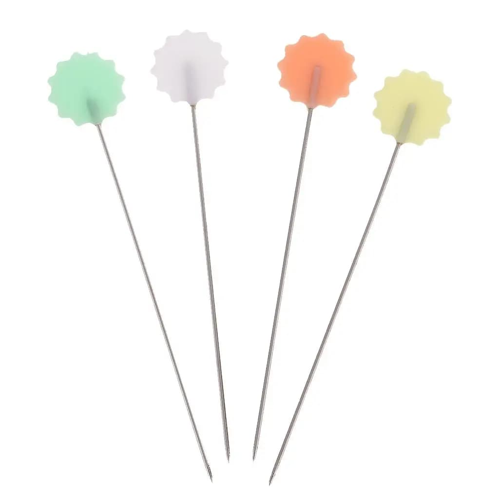 Sewing Tools Multicolor Flower Head Patchwork Pins Straight for Tailoring and Knitting