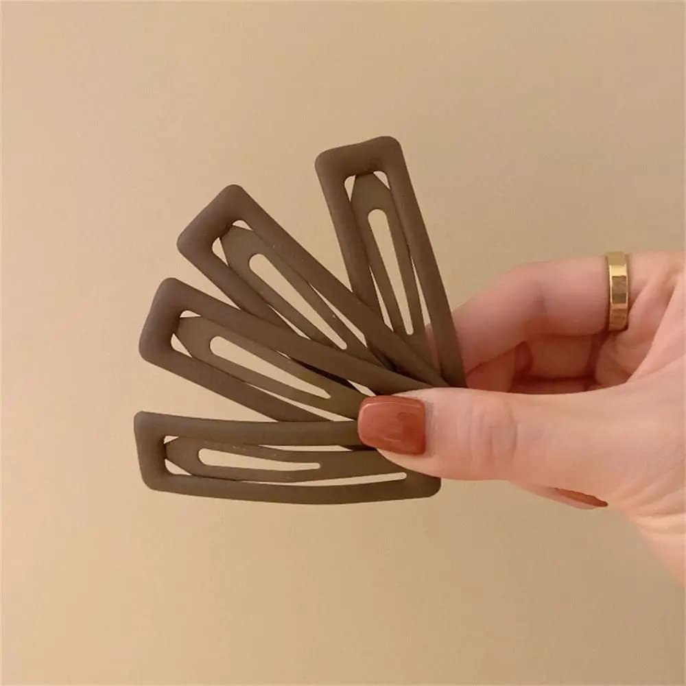 1PC New Trendy Grey Color Hair Accessories Black Color Matte Hair Clip Rectangle Shape Headwear Hairpins