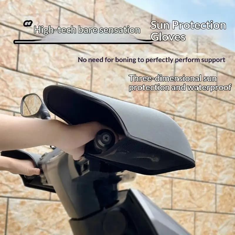 Handlebar Muffs for Electric Vehicles with Waterproof Gloves Motorcycle Riders Sun Protection