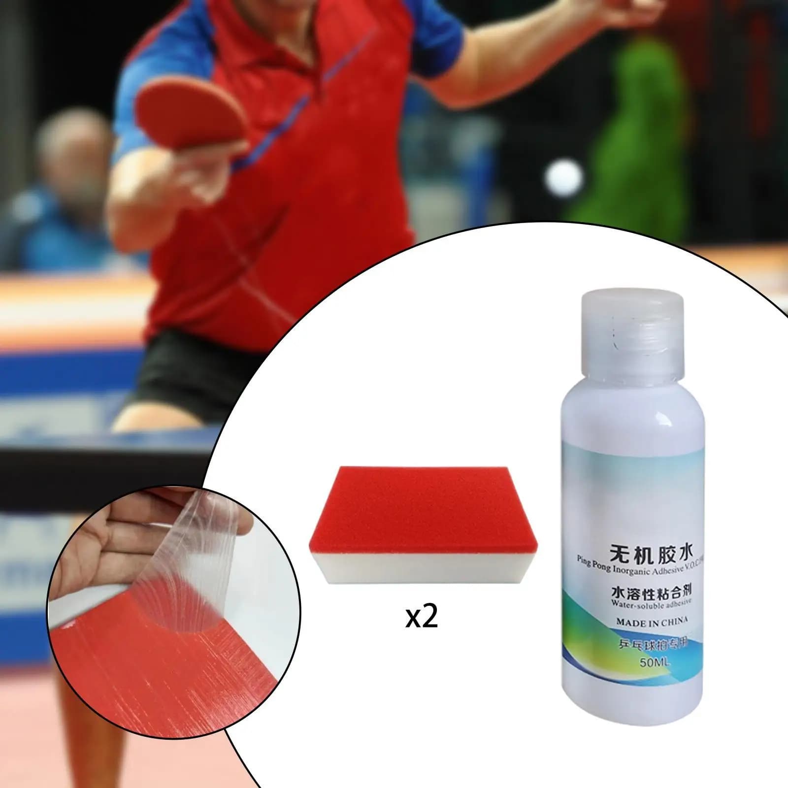 Colla per Racchette da Ping Pong Professionale Fai-da-Te, Facile da Applicare