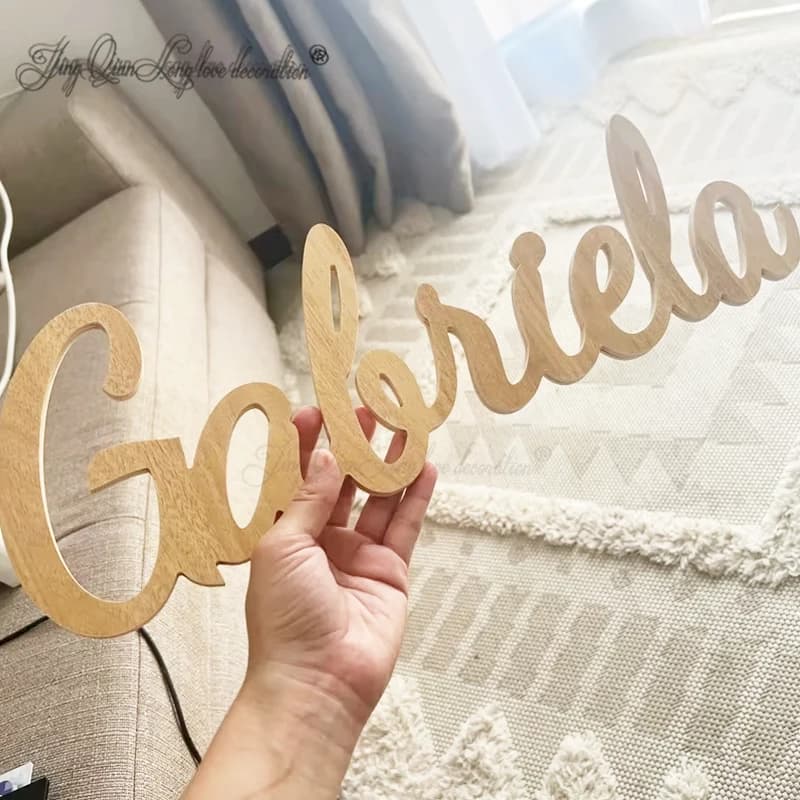 Targa con nome in legno personalizzata personalizzata, decorazione da parete per camera da letto per bambini, ragazzi e ragazze