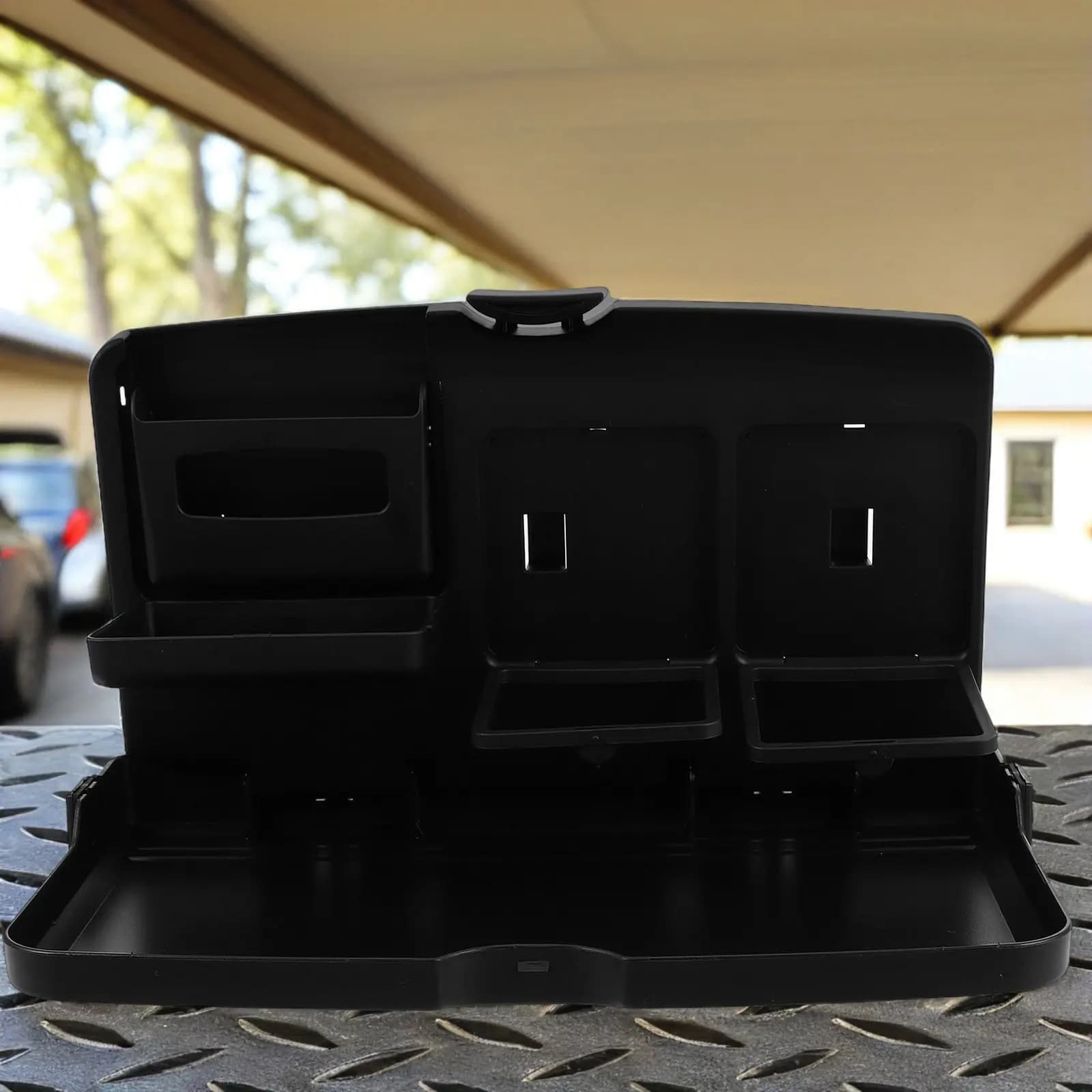 Tavolino Pieghevole per Sedile Posteriore Auto, Organizzatore Multifunzionale per Laptop, Ideale per Mangiare, Lavorare e Viaggiare