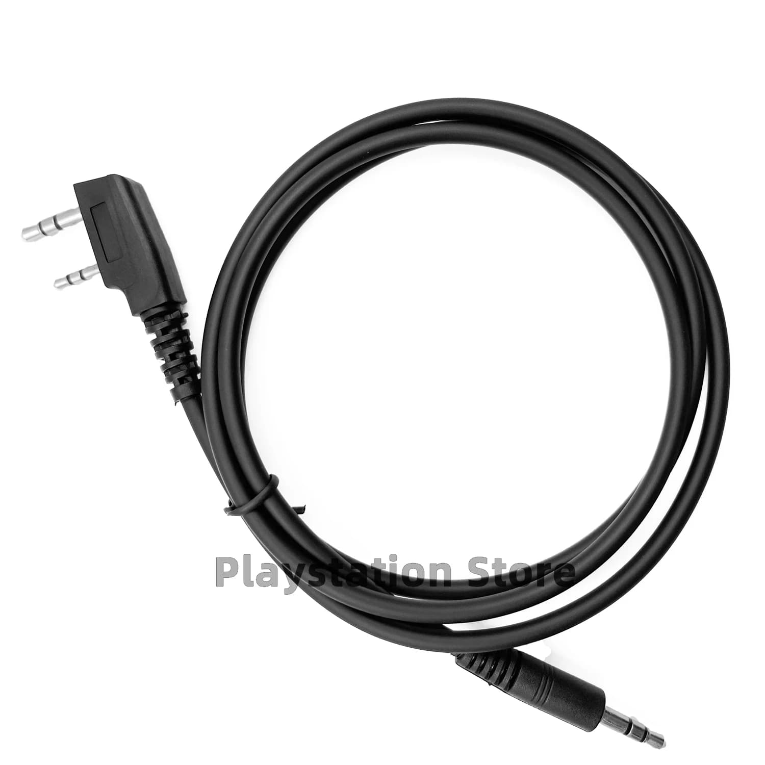 Cavo di collegamento audio AUX tipo K da 2 pin a 3,5 mm 1 m per BAOFENG QUANSHENG TYTera KENWOOD WOXUN PUXING WLAN Walkie Talkie