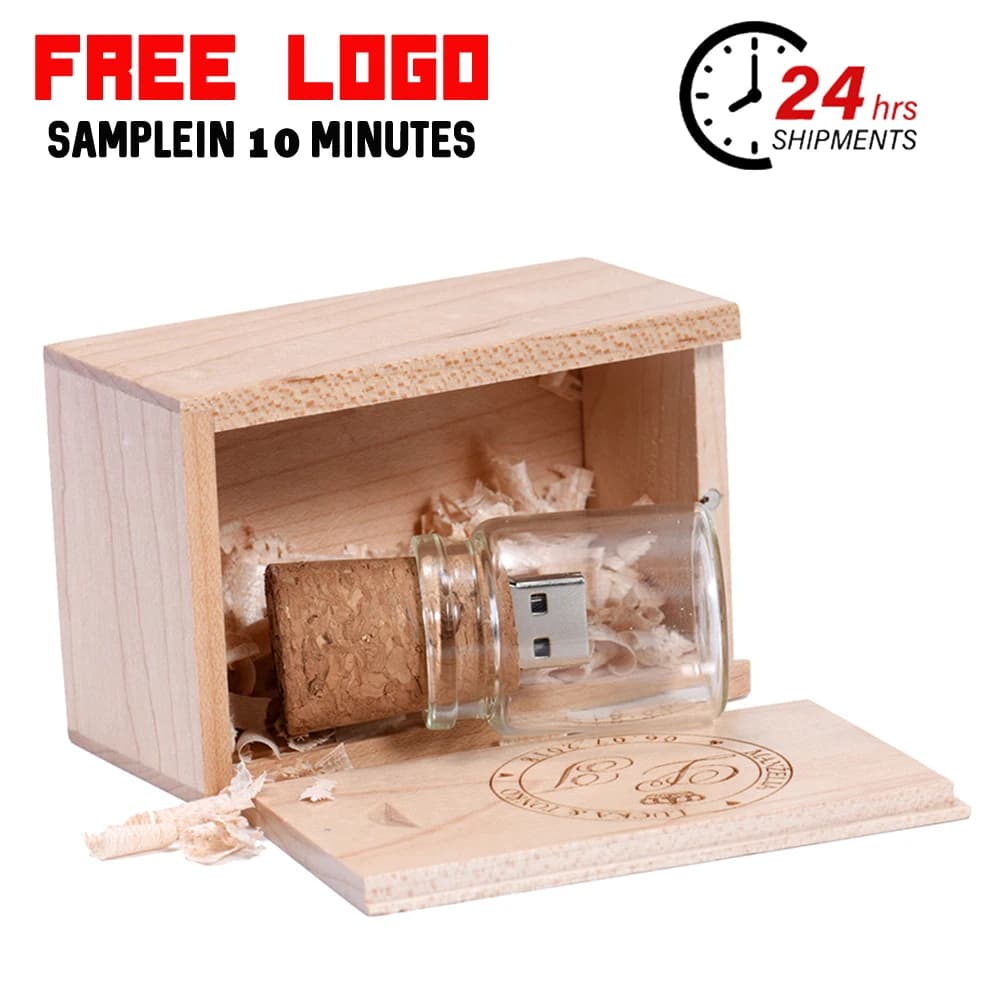 Chiavetta USB con logo personalizzato gratuito 128 GB Bottiglia alla deriva Pen Drive 64 GB Memory Stick regalo creativo Disco flash in legno da 32 GB 16 GB 8 GB