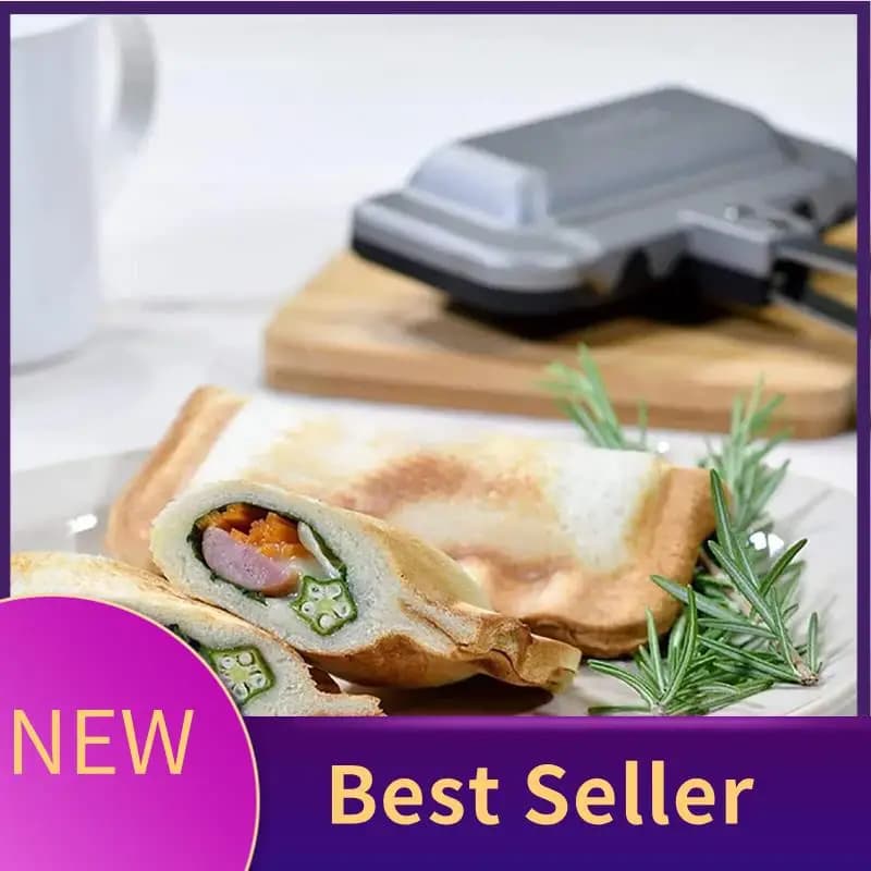 Breakfast sandwich machine, sandwich machine, hot dog toaster, cake press, non-stick pan, pancake pan, easy to use