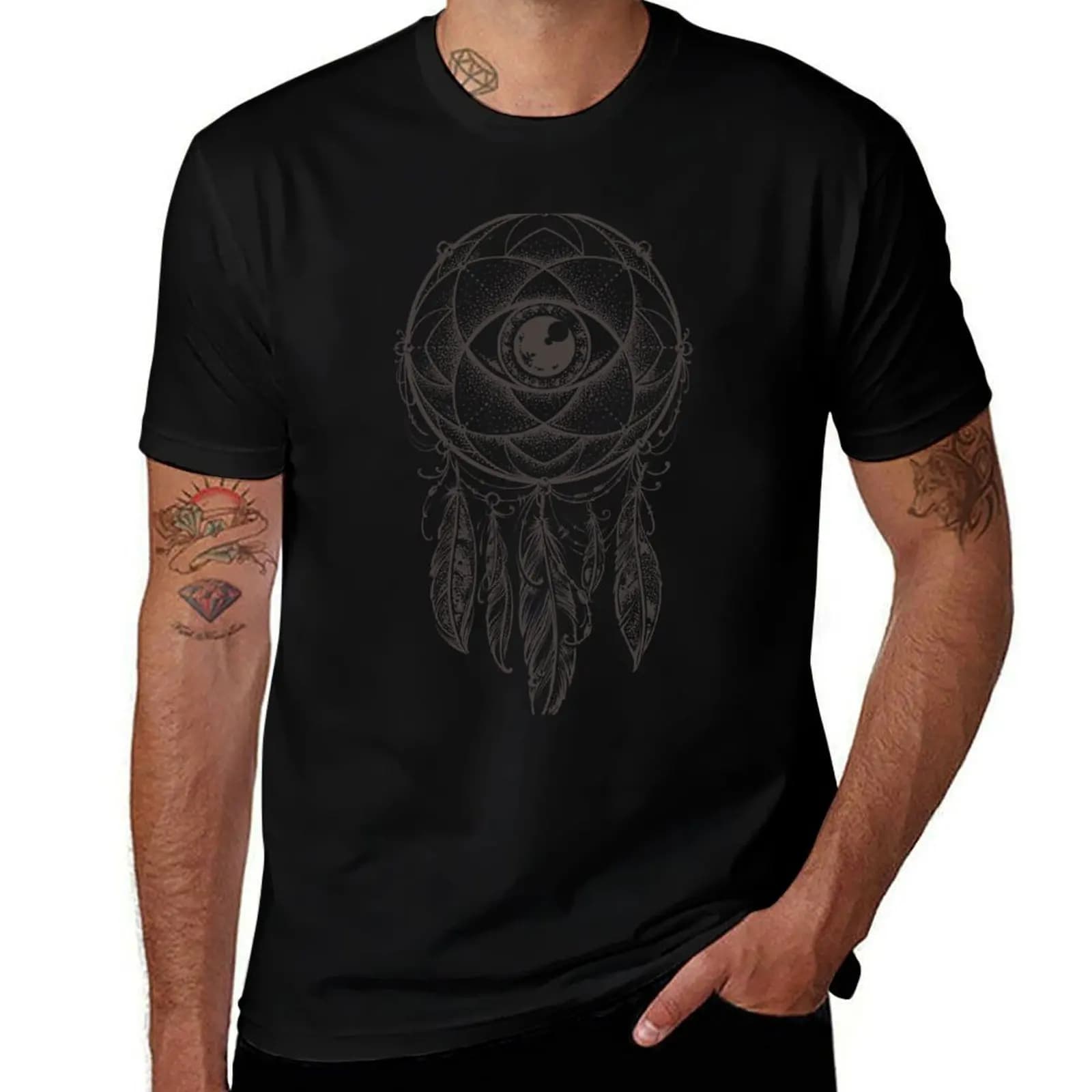 Dream Catcher T-Shirt Plus Size Loose Short Sleeve Top