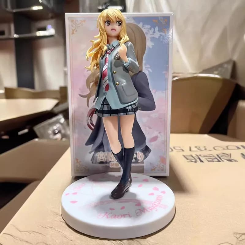 Action Figure di Kaori Miyazono in Uniforme Scolastica, Realizzata a Mano, da Collezione, Modello Ornamentale per Statuette, Anime Your Lie In April